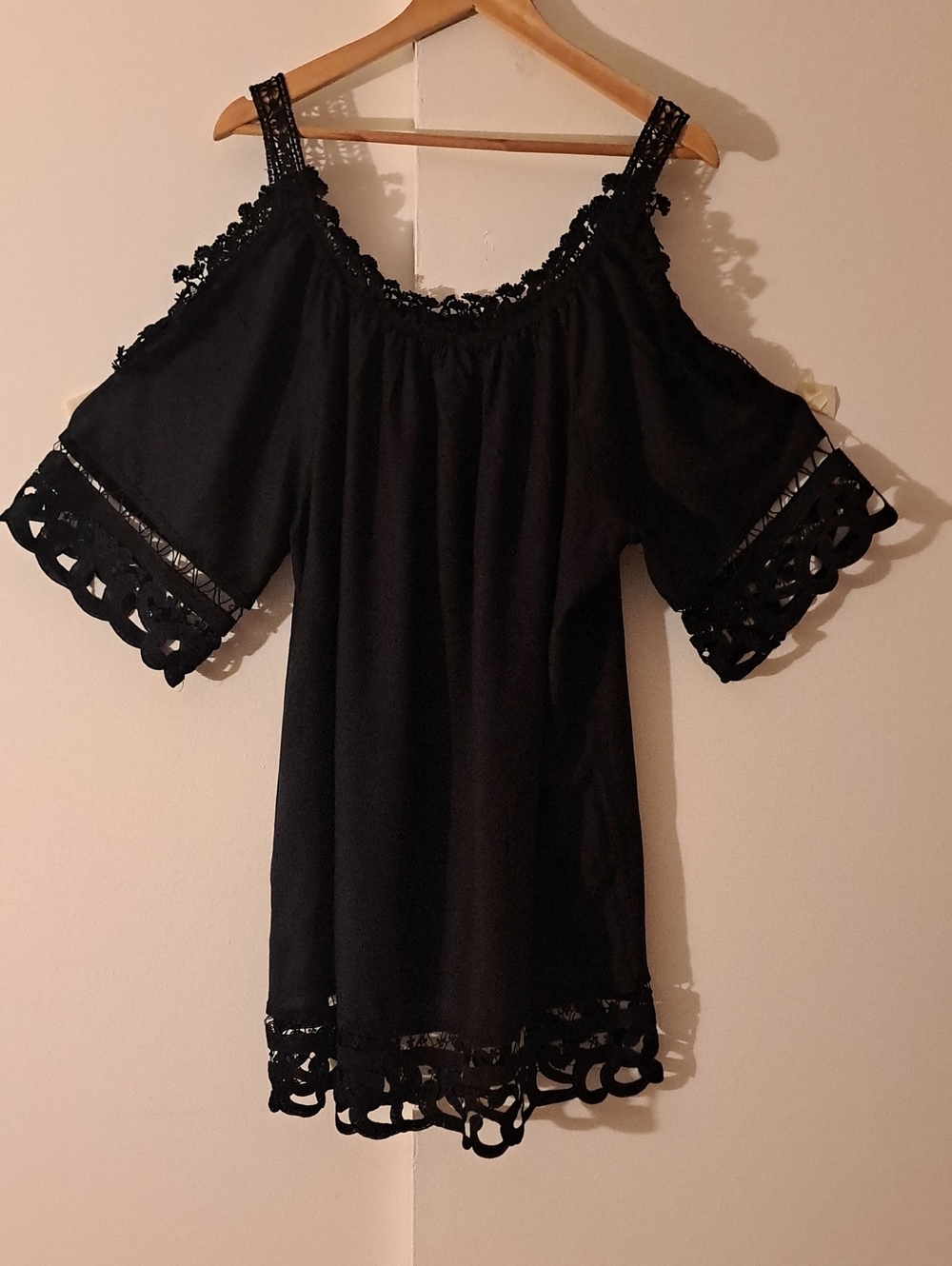 Swimsuits For All Black Crochet-Trim Swim Cover - Picture 4 of 9